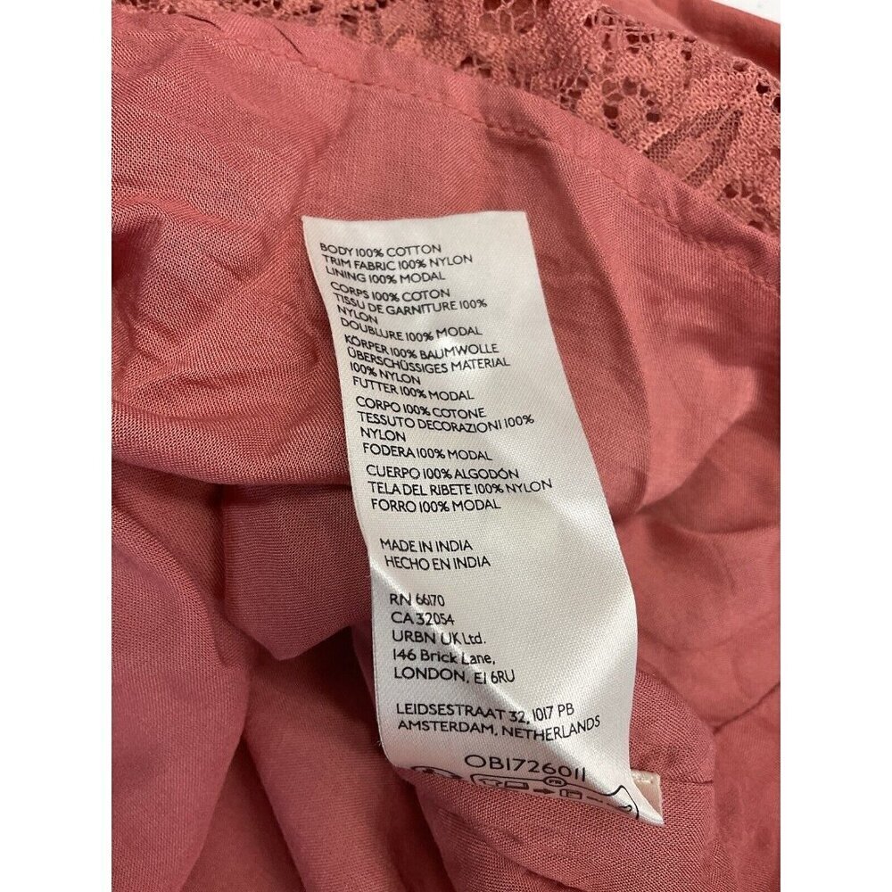 By Anthropologie SM Lace Tunic Dress Clay/ mauve earthy short sleeve Romantic - Picture 14 of 15